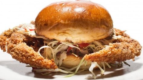 Crab Sandwich Recipe, Soft Shell Crab Recipe, Fried Soft Shell Crab, Crab Sandwich, Soft Shell Crab, Crab Recipes, Burgers Sandwiches, Grilled Vegetables, Wrap Sandwiches