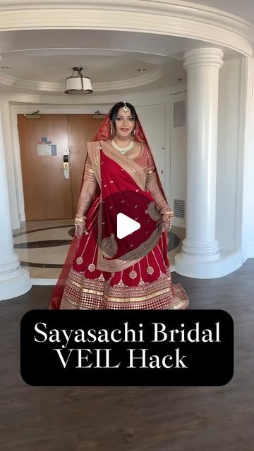 Lehenga Veil Indian Bridal, Indian Bride With Veil, Indian Bride Veil, Indian Bridal Veil, Veil Dupatta, Dupatta On Head, Bride Hacks, Sabyasachi Bridal, Sabyasachi Sarees