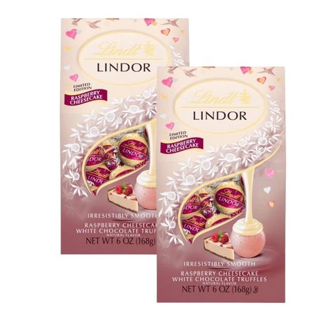 Amazon.com: Lindt Lindor Valentine's Limited Edition Raspberry Cheesecake, 6oz (2) : Grocery & Gourmet Food Rasberry Cheesecake, Choco Fresh, Fridge Stock, Chocolate Product, Canadian Money, Snack Hacks, Giant Chocolate, Lindt Lindor, Lindt Chocolate