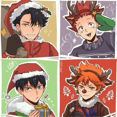 Haikyu Christmas Icons, Haikyuu Christmas Icons, Haikyuu Christmas Pfp, Anime Pfp Haikyuu, Aot Christmas Pfp, Christmas Haikyuu, Christmas Icons Anime, Christmas Anime Pfp, Haikyuu Christmas