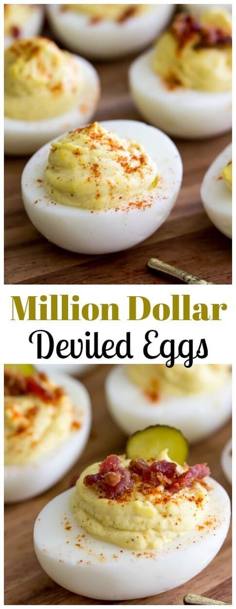 Million Dollar Deviled Eggs! The BEST Deviled Eggs made with a secret ingredient!! via @sugarspunrun Million Dollar Deviled Eggs, Grilling Vegetarian, Angel Eggs, Deviled Eggs Recipe Best, The Best Deviled Eggs, Devil Eggs, Devilled Eggs Recipe Best, Vegetarian Grilling, Devilled Eggs