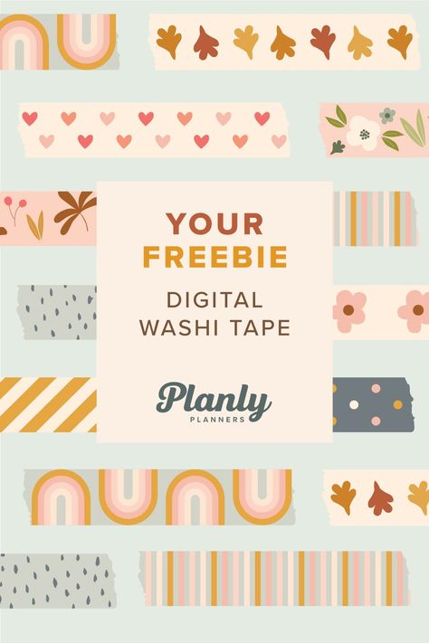 Your Freebie - Digital Washi Tape plannersforbusymoms #productplannerprintable Washi Tapes Good Notes, Washi Tape Goodnotes Free, Digital Washi Tape Stickers, Samsung Notes Stickers Free, Digital Washi Tape Free, Digital Planner Covers Free, Printable Washi Tape Free, Free Digital Planner Stickers, Planners 2024