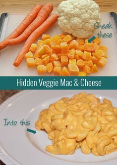 Hidden Veggie Mac and Cheese - Perfect quick and healthy recipe for the whole family. #kidfriendlyrecipes #macandcheese Hidden Vegetable Recipes, Hidden Veggies, Idee Pasto Sano, Toddler Meals, Picky Eaters, Kids Snacks, Kid Friendly Meals, Healthy Kids, Clean Eating Snacks