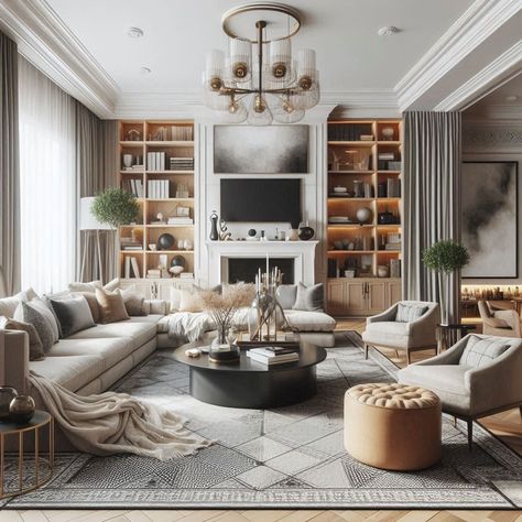 Modern Traditional Living Room Modern Traditional Living Room Ideas, Traditional Modern Living Room, Classic Modern Living Room, Traditional Living Room Ideas, Corner Fireplace Ideas, Modern Traditional Living Room, Modern Traditional Style, Traditional Armchairs, Modern And Traditional Decor