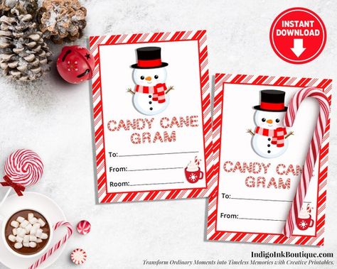 Christmas Labels Template, Candy Cane Holder, Snowman Tags, Candy Grams, Handprint Gifts, Teacher Gift Tags, Holiday Favors, Christmas Gift Card Holders, Classroom Gifts