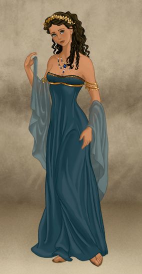 Mythology Fashion Inspiration, Ancient Greece Dress Goddesses, Greek Prom Theme Dress, Amphitrite Goddess Costume, Ancient Greek Prom Dress, Greek Dresses Style Ancient Greece, Greek God Inspired Outfits, Greek Godesses Outfit, Princess Outfit Drawing