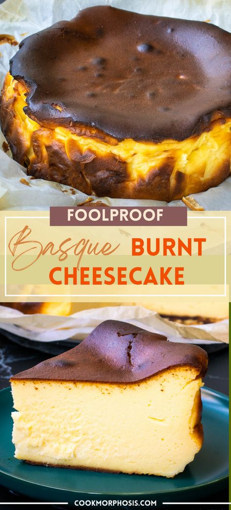 Pioneer Woman Burnt Cheesecake, Burnt Cheesecake Pioneer Woman, Bisque Burnt Cheesecake, Burned Basque Cheesecake, Blackened Cheesecake, Best Basque Cheesecake Recipe, Basque Burnt Cheesecake Recipes, Easy Basque Cheesecake, Burned Cheesecake Recipe