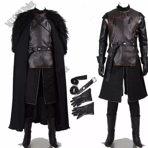 John Snow Costume, Jon Snow Cosplay, Jon Snow Costume, Daenerys Targaryen Costume, Watch Outfit, Game Of Thrones Outfits, Game Of Thrones Cosplay, Game Of Thrones Costumes, John Snow