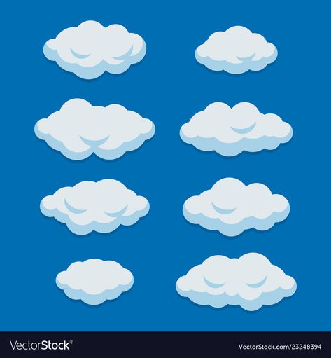 Sky Vector, Weather Vocabulary, Shadow Box Gifts, Cloud Illustration, Cartoon Clouds, Cloud Vector, Birthday Cake Topper Printable, Blue Sky Background, Sky Background