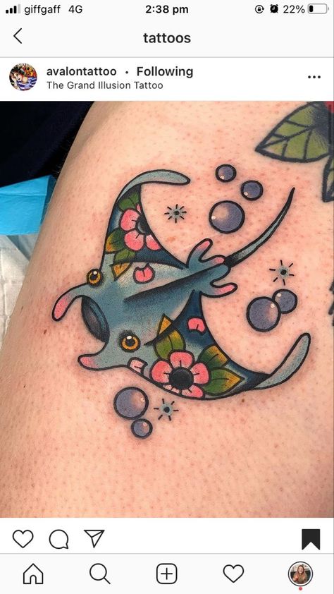 Sarah Tattoo, Stingray Tattoo, Seashell Tattoos, Seahorse Tattoo, Cowgirl Tattoos, Tattoo Apprenticeship, Food Tattoos, Money Tattoo, Flame Tattoos