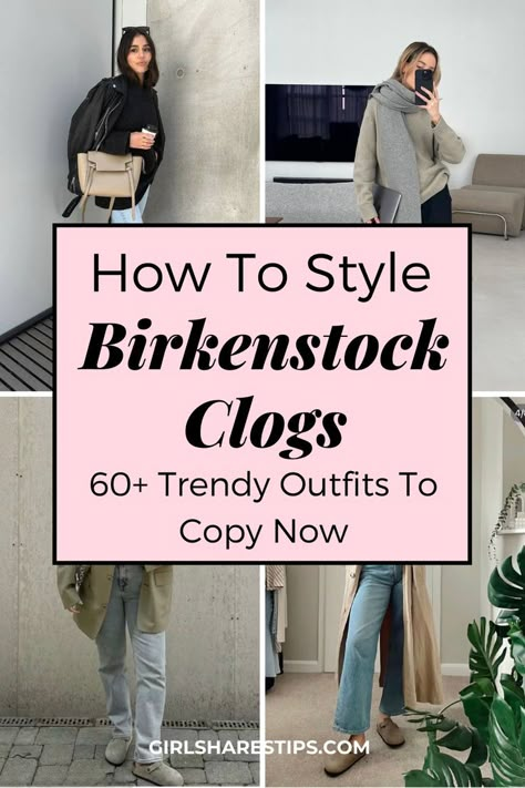 Want to rock your Birkenstock clogs in style? Look no further! We've curated a list of 60+ stylish outfit ideas that will have you looking effortlessly chic. From casual everyday looks to trendy ensembles for a coffee date, these outfits will inspire you to take your clog game to the next level. | Birkenstock outfit | Birkenstocks outfit | Birkenstock clog outfit | Birkenstocks | Birk clogs outfit | how to style Birkenstock clogs | outfits with Birkenstock clogs | Birkenstock Boston clogs outfit What To Wear With Clogs, Birkenstock Boston Outfit Fall, Birk Clogs Outfit, Birkenstock Boston Outfit Women, Birkenstock Outfit Women, Outfits With Birkenstock Clogs, Outfit With Clogs, Style Birkenstock Clogs, Style Birkenstock Boston