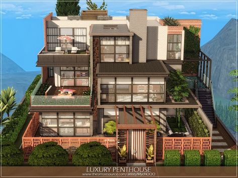 Sims 4 — Luxury Penthouse by MychQQQ — Lot: 40x30 Value: $ 295,352 Lot type: Residential House contains: - 3 bedrooms - 4 Modern House Design Exterior Sims 4, Sims 4 House For 6 People, Sims 4 Bgc House, Sims 40x30 House, Sims 4 7 Bedroom House, Sims 4 Houses Luxury, Sims 4 Big Family House 5 Bedrooms, Sims 4 Houses 40x30, Sims 4 Couple House