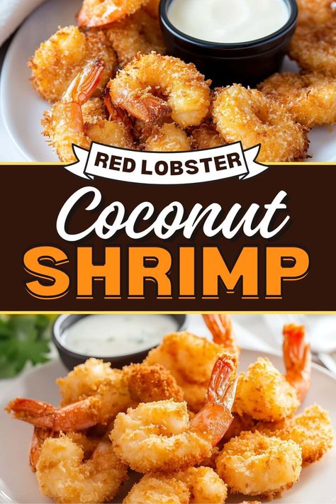 Homemade Red Lobster coconut shrimp is super crispy and infused with plenty of coconut and pineapple flavors. And the sauce? It's a tropical dream come true! Red Lobster Coconut Shrimp Dipping Sauce, Copycat Red Lobster Coconut Shrimp Sauce, Red Lobster Coconut Shrimp Sauce, Red Lobster Coconut Shrimp, Coconut Shrimp Dipping Sauce, Coconut Shrimp Sauce, Copycat Red Lobster, Shrimp Meals, Shrimp Dipping Sauce