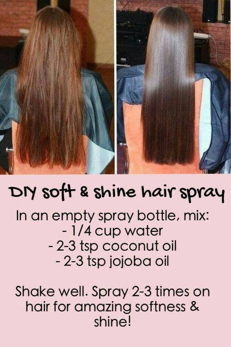 Shiny Hair Diy, Hair Shine Spray, Easy Hair Up, Soft Shiny Hair, Shine Hair, At Home Diy, Homemade Hair Products, Mask Diy, Hair Shine