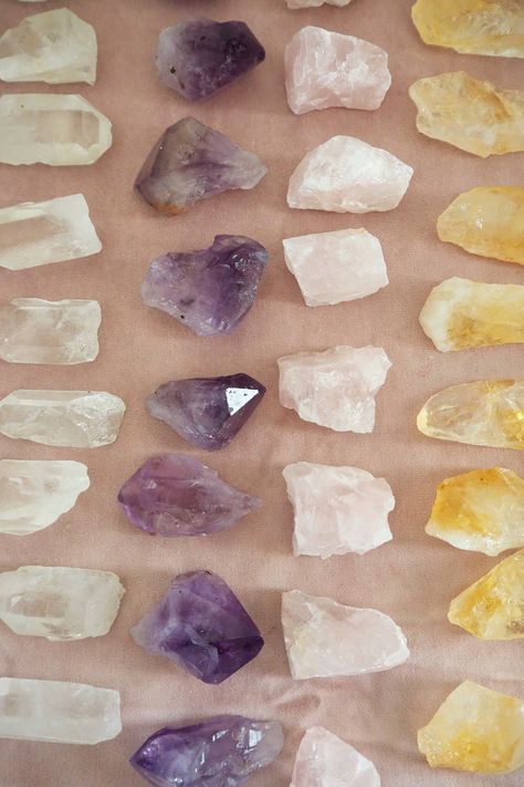 Rough Quartz, Clear Quartz Point, Rough Crystal, Crystal Set, Amethyst Crystal, Rocks And Crystals, Clear Quartz, Citrine, Finland