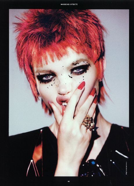 Punk Photoshoot, Txema Yeste, Daphne Groeneveld, Short Red Hair, Punk Makeup, Punk Hair, Estilo Punk, Beauty Editorial, Glam Rock