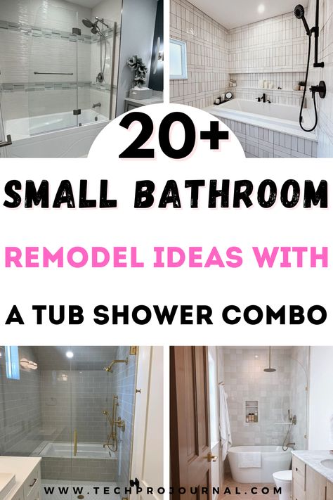 If you need a practical layout, these small bathroom remodel ideas with a tub shower combo maximize space without sacrificing comfort. These ideas with a tub shower combo make compact bathrooms feel efficient and inviting. Small Bathroom Ideas Remodel Walk In Shower Master Bath, Small Bathroom Remodel With Shower Only No Tub Ideas, Small Shower Stall Remodel, Bathroom Remodel Ideas With Tub, Replace Tub With Shower, Small Bathroom Shower Ideas, Master Bathtub, Small Bathroom Remodel Ideas, Bathtub Shower Combo