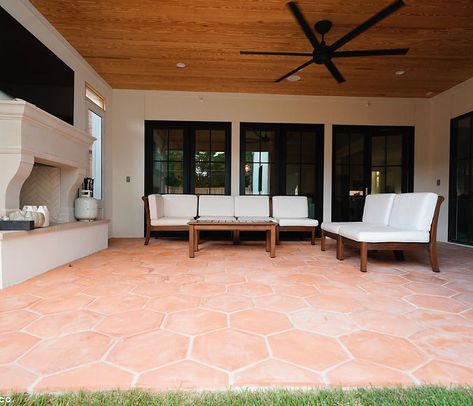 Saltillo Tile | Saltillo Tile and Stone Co. | United States Saltillo Tile Patio, Tile Patio, Cantera Stone, Saltillo Tile, Talavera Tile, Patio Tiles, Broken Bow, Talavera Tiles, Backyard Living