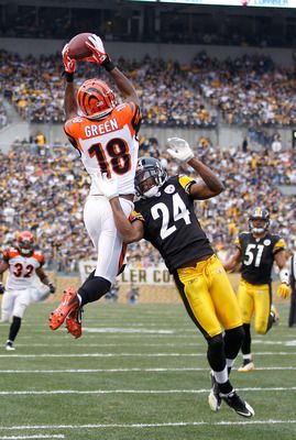 NFL Preview 2012: Analyzing the Most Important Game for Every NFL Team in 2012 - 7. Cincinnati Bengals: Week 16 @ Pittsburgh Steelers Aj Green Bengals, Football Catches, Aj Green, Cincinatti Bengals, Cincinnati Bengals Football, Football Jokes, Football Life, Nfl Football Pictures, Bengals Football