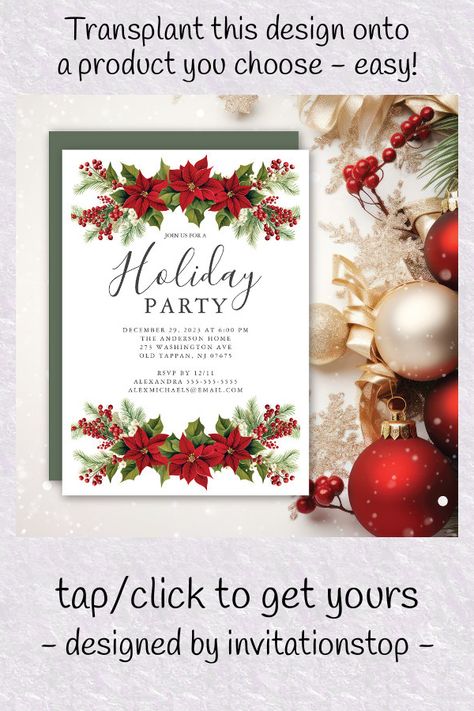 Friendsmas Party, Botanical Christmas, Favorite Things Party, Christmas Party Invitation Template, Email Invitation, Holiday Greenery, Christmas Party Invitation, Digital Invite, Christmas Greenery