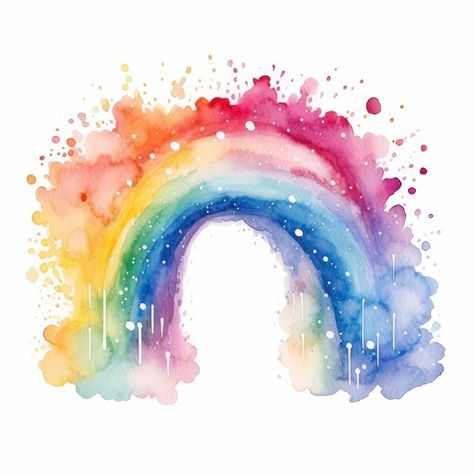 Acquerello arcobaleno su sfondo bianco v | Premium Photo #Freepik #photo #bandiera-lgbt #arcobaleno #gay-pride #lgbt Watercolour Rainbow Tattoo, Somewhere Over The Rainbow Tattoo, Crafter Logo, Rainbow Promise, Watercolour Rainbow, Rainbow Images, Rainbow Tattoos, Star Tattoo Designs, Rainbow Painting