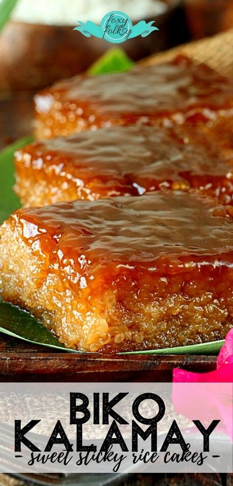 Filipino Rice Cake, Native Filipino, Filipino Party, Biko Recipe, Phillipino Food, Filipino Rice, Bibingka Recipe, Cooking With Coconut Milk, Easy Filipino Recipes