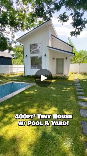 3.1M views · 51K reactions | 400-sqft tiny house w/ pool & yard—would you live here? 🏡 #tinyhouse #tinyhome #smallhouse #turkiye | Dream Big Live Tiny Co. | Dream Big Live Tiny Co. · Original audio Tiny House Pool, House Pool Ideas, Beach Tiny House, Emergency Housing, Granny Flats, House Pool, Granny Flat, Farmhouse Ideas, Container Homes