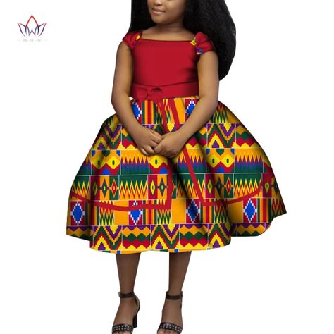 Lindos vestidos de meninas bazin ricos, estampa africana, gravata borboleta, vestidos fofos de ancara para crianças, roupas africanas, vestido de festa wyt525 _ - AliExpress Mobile Ankara Dresses For Kids, Cute Ankara Dresses, Baby Spring, Traditional African Clothing, Dresses For Kids, Ankara Fashion, African Children, Ankara Dresses, Dresses Kids Girl