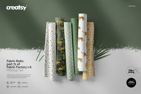 Fabrics Rolls Mockup (part 71 of Fabric Factory v.6) on Behance Fabric Rolls, Fabric Factory, Fabric Photography, Creative Photoshop, Fabric Poster, Glass Dropper Bottles, Free Psd Mockups Templates, Mockup Downloads, Psd Mockup Template