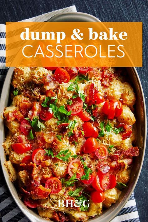 Dump And Bake Casseroles, Dump And Bake, Dinner Casserole Recipes, Favorite Recipes Dinner, Healthy Casseroles, Baked Casserole, Easy Casserole Recipes, Quick Dinner Recipes, Easy Casserole