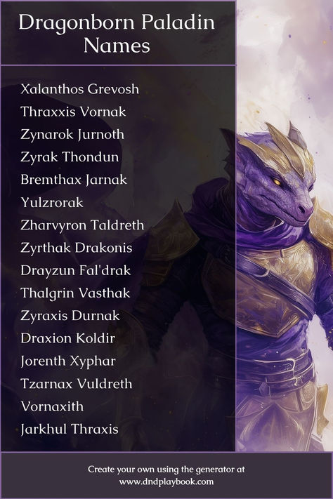 "Born of dragons, as their name proclaims, the dragonborn walk proudly through a world that greets them with fearful incomprehension."
Dragonborn are arguably the hardest of the common races to name... use our free generator to get some inspiriation for your next tiefling #paladin #dragonborn #namegenerator #dnd #dndcharacter Dnd Names, Rpg Names, Dragonborn Paladin, Dragonborn Dnd, Tiefling Paladin, Dragon Born, D D Character Ideas, The Howling, Howling Wolf