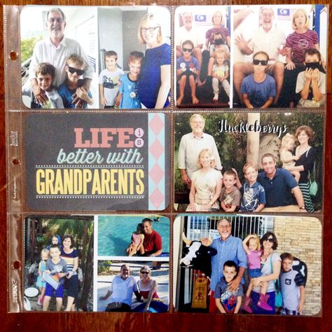 Grandparents Day Scrapbook Layout, Grandparents Scrapbook Layout, Grandparent Scrapbook Ideas, Grandparents Scrapbook Pages, Layered Cards, Mosaic Moments, Scrapbook Design Layout, Scrapbook Design, Baby Scrapbook Pages