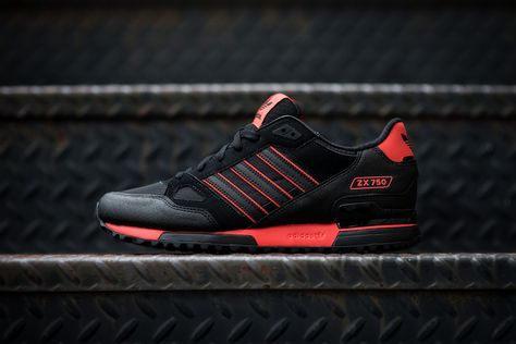 adidas ZX750 "Bred" Nike Air Max 90s, Adidas Zx 750, Retro Running Shoes, High Top Adidas, Adidas Shoes Mens, Sneaker Magazine, Adidas Zx, Detailed Pictures, Best Sneakers