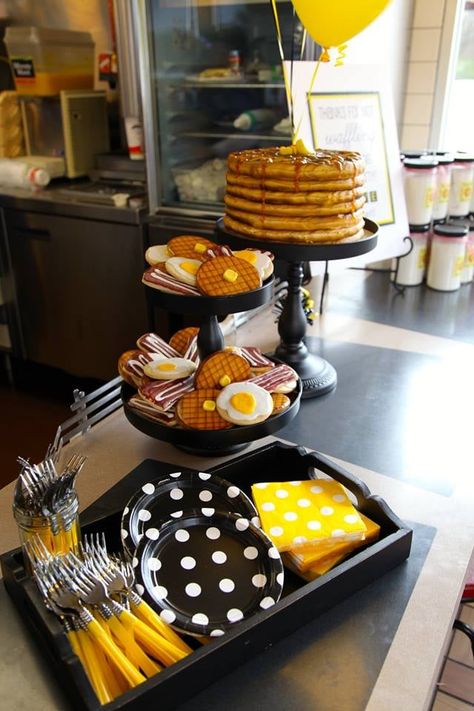 This Little Girl Had a Waffle House-Themed Birthday Party, and OMG, Pass the Syrup Waffles And Pajamas Party, Waffle House Party Theme, Waffle House Themed Birthday Party, Waffle Themed Party, Waffle House Birthday Party, Waffle House Themed Party, Waffle House Party, Waffle Birthday Party, Waffle Party