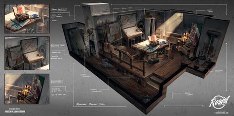 Isometric Environment, Prop Concept Art, Prop Concept, Feng Zhu Design, Feng Zhu, Fantasy Environment, Concept Drawing, Cinema Art, Isometric Art