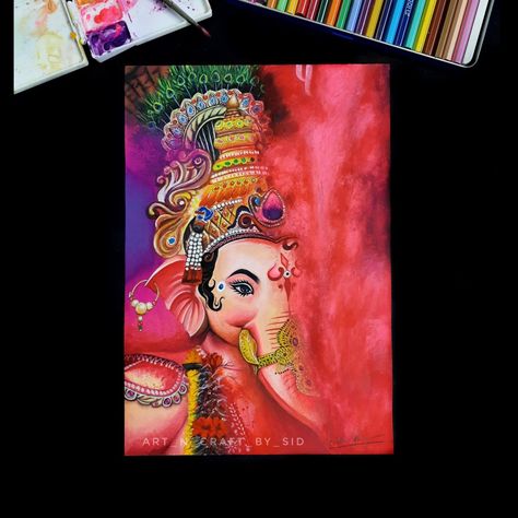 Ganesh Chaturthi special painting #gouachepainting #ganeshapainting #ganpatibappamorya Ganesh Chaturthi Special, Special Painting, Sky Art Painting, Art Painting Tools, Lord Ganesha Paintings, Ganesha Painting, Ganesh Chaturthi, Sky Art, God Illustrations