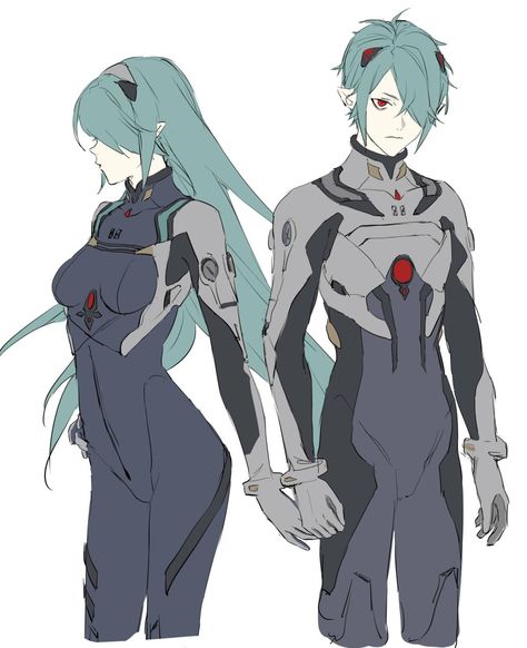 Evangelion Suit, Lambs And Wolves, Perspective Drawing Lessons, Neon Evangelion, Rei Ayanami, Hero Costumes, Game Concept Art, Character Design Animation, Anime Crossover