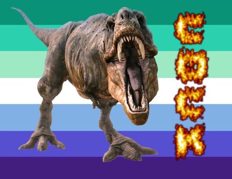 Gay Dinosaur, Mlm Pride Flag, Gay Flag, Pride Flag, Pride Flags, Tumblr Posts, Dinosaurs, Lion Sculpture, Flag