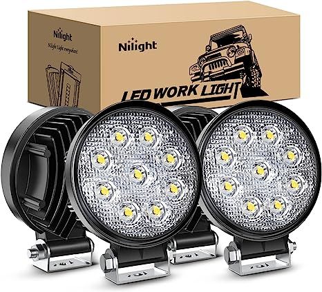 Amazon.com: Nilight LED Pods 4Pcs 4.5Inch 42W 4200LM Round Spot Light Off Road Lights Fog Lights Off Road Driving Lights Roof LED Light Bar Work Light for Motorcycles ATV UTV SUV Truck Boat, 2 Years Warranty : Automotive Off Road Lights, Focus Light, Bar Led, Suv Trucks, Light Beam, Led Work Light, Spot Light, Work Light, Led Light Bars