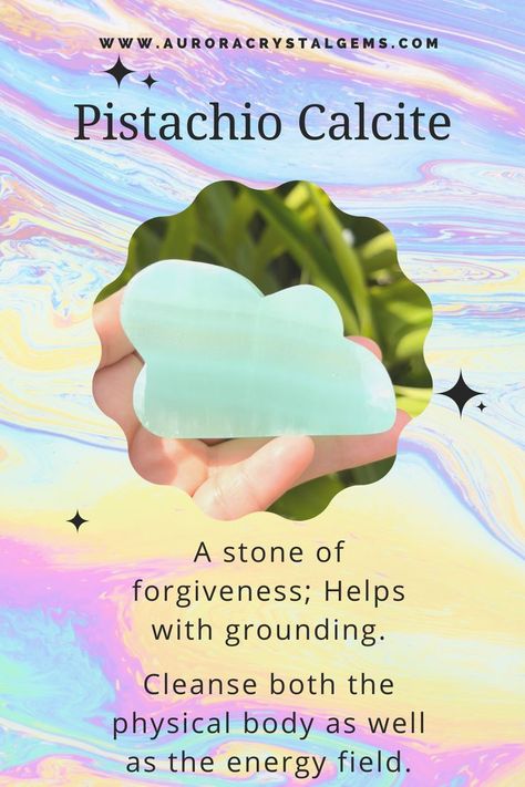 Calcite Meaning, Pistachio Calcite, Crystals Meanings, Crystal Drawing, Rocks And Fossils, Crystal Healer, Crystals Healing Properties, Spiritual Crystals, Crystals Stones