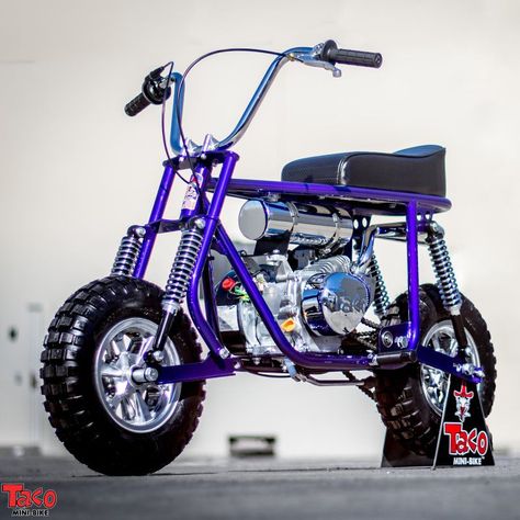 Taco Mini Bike, Mini Bikes Custom, Mini Bike Diy, Mini Bike Frame, Go Kart Kits, Custom Mini Bike, Mini Motorbike, Bike Restoration, Small Motorcycles