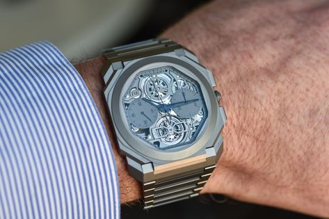 Bvlgari Octo Finissimo Tourbillon Chronograph Skeleton Automatic - 10 Bvlgari Octo Finissimo, Skeleton Movement, Tourbillon Watch, Flexible Bracelet, Titanium Bracelet, Monochrome Watches, Automatic Watch, Casio Watch, Chronograph