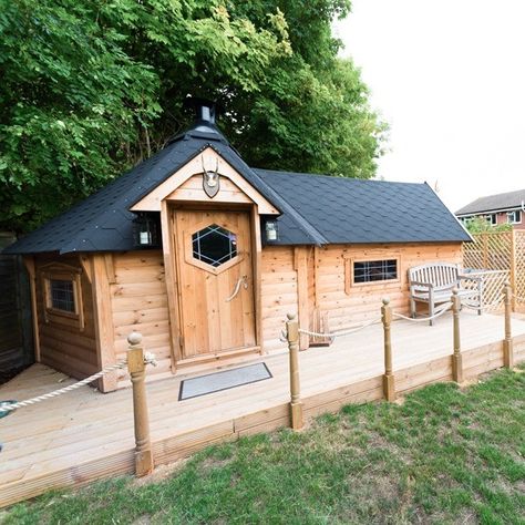 Cabins With Extensions - Arctic Cabins BBQ Huts | 10 Year Guarantee | Arctic BBQ Cabins UK Arctic Cabins, Grill House, Bbq Hut, Glamping Ideas, Off Grid Survival, Garden Offices, Home Porch, Garden House, Garden Bar