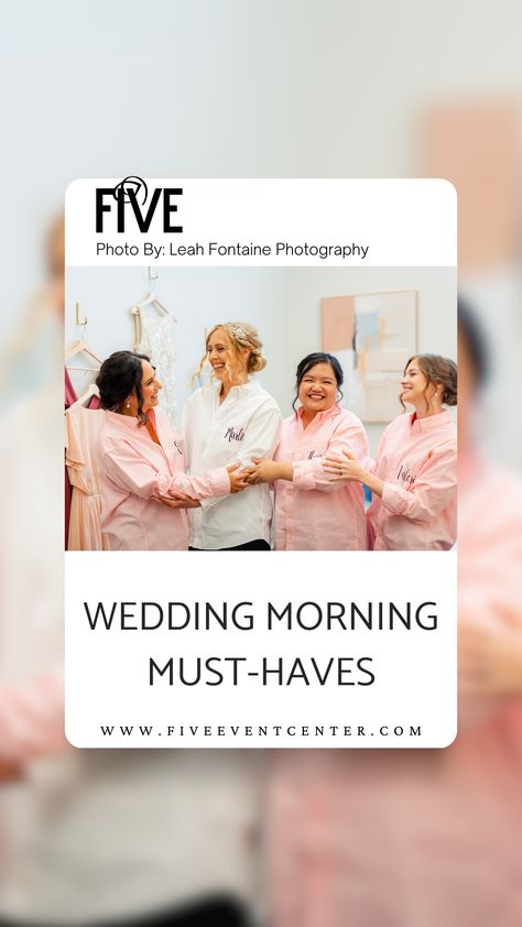 When planning for your wedding day, don't overlook the morning of that special day. You've spent countless hours planning the ceremony, reception, décor, food, and tons of other things. Start the day off right with our Wedding Morning Must-Haves to begin the day on a calm and confident note. Morning Wedding Reception, Wedding Morning, Salon Style, Bridal Suite, Morning Wedding, Hair And Makeup Artist, Planning Ideas, Event Center, Start The Day