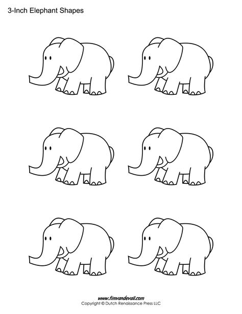 Printable Elephant Templates / Elephant Shapes for Kids Elephant Template Printable Free, Elephant Cutout Template, Build An Elephant Printable, Elephant Picture For Kids, Elephant Cut Out, Elephant Stencil, Elephant Template, Elmer The Elephants, Elephant Printable