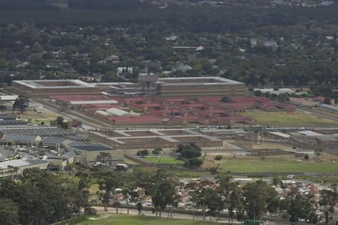 A view of Pollsmoor Maximum Security Prison where Nelson Mandela was kept, in Takai near Cape Town, South Africa. Cape Town South Africa, Nelson Mandela, Cape Town, Paris Skyline, South Africa, Cape, Paris, Travel