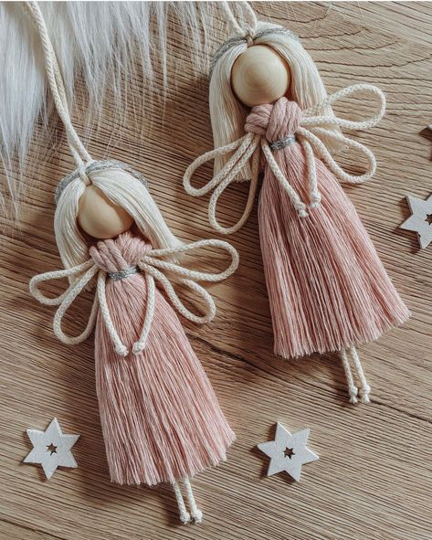 Diy Yarn Dolls, Dolls Handmade Diy, Christmas Angel Crafts, Diy Angels, Yarn Dolls, Handmade Christmas Crafts, Handmade Angels, Doll Diy Crafts, Angel Crafts