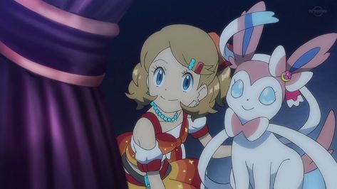 Serena And Sylveon, Female Pikachu, Serena Pokemon, Pokemon Ash And Serena, Pokemon People, Pokemon Pins, Eevee Evolutions, Pokemon Special, Pokemon Comics