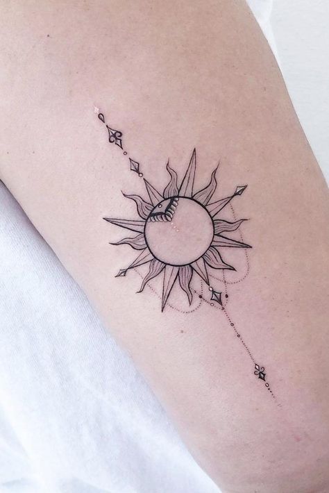 Sun Tattoo Meaning & Variations: 70+ Designs To Inspire Mandala Sun Tattoo, Sun Tattoo Meaning, Simple Sun Tattoo, Faces Tattoo, Boho Tattoo, Sun Tattoo Designs, Tattoo Salon, Boho Tattoos, Tattoo Now