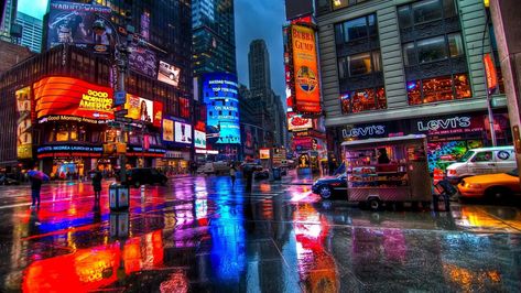 #lights #colorful #car New York City #rain New York Taxi Time Square #1080P #wallpaper #hdwallpaper #desktop Place Wallpaper, Manhattan Times Square, New York Taxi, 2k Wallpaper, New York Wallpaper, Nyc Times Square, Tokyo Night, York Wallpaper, Tokyo City